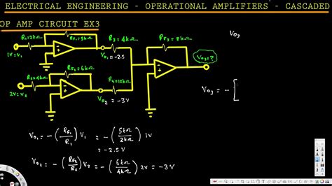 Electrical Engineering Operational Amp Cascaded Op Amp Circuit
