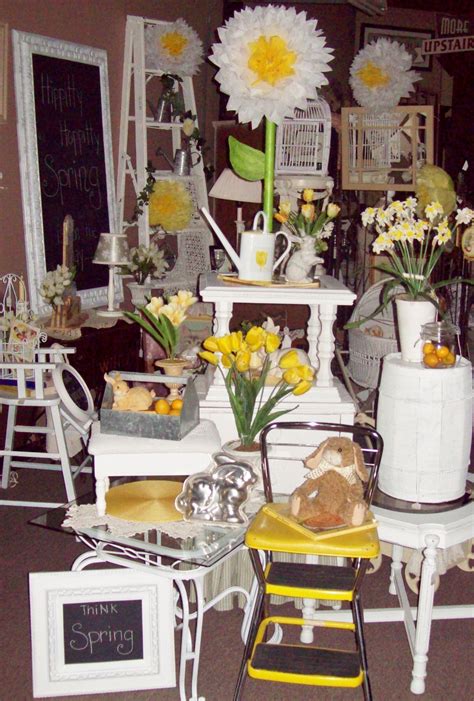 Spring Antique Booth Display At The Royal Red Rooster Furniture Store