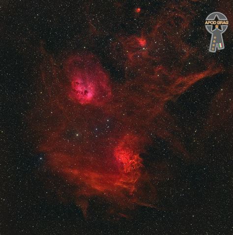The Flaming Star And Tadpoles Nebula Apod Grag
