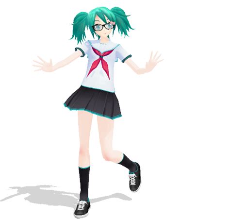 Mmd Newcomer School Miku By Sapphirerose Chan On Deviantart