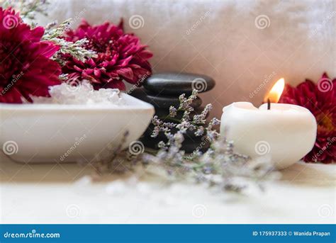 Spa Beauty Massage Health Wellness Background Spa Thai Therapy Treatment Aromatherapy Stock