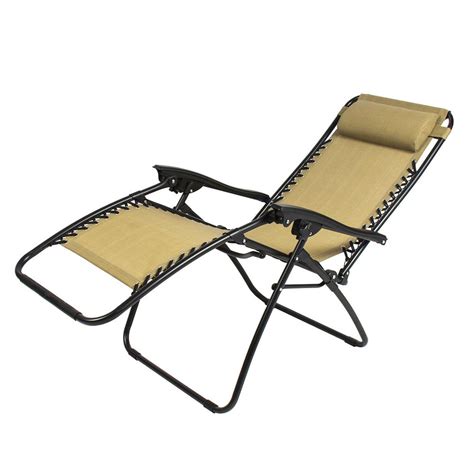 Holds up to 310 pounds. Outdoor Lounge Chair Zero Gravity Folding Recliner Patio ...