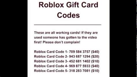 View Roblox Gift Card Codes Unused Estoudeferias