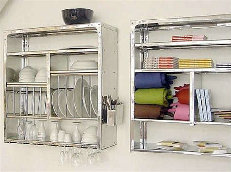 Kitchen plate racks stainless steel shelf dishes bowl spice storage wall mounted storage shelves cod. Wall-Mounted Steel Plate Rack