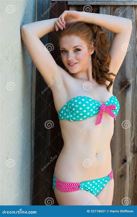 Redhead Stock Image Image Of Swimwear Woman Attractive 32718651