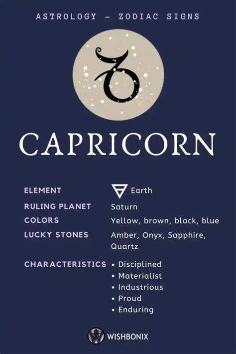 The Capricorn Zodiac Sign On A Dark Blue Background