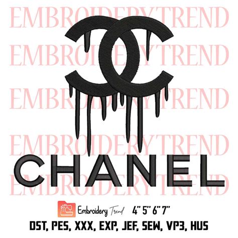 Dripping Chanel Embroidery Brand Logo Embroidery Chanel Embroidery