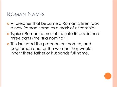 Romeinse Namen