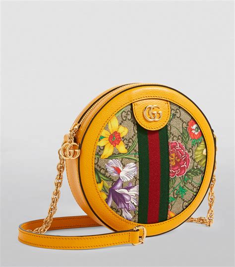 Gucci Mini Gg Flora Ophidia Round Shoulder Bag Harrods Ca