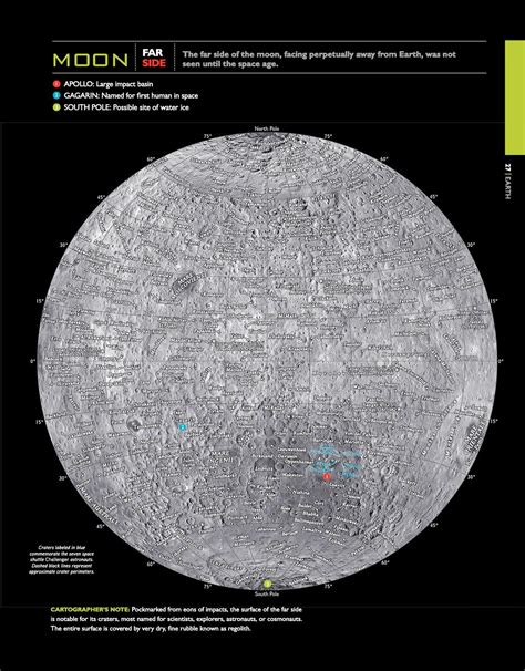 Map Of The Far Side Of The Moon Credit National Geographic 宇宙