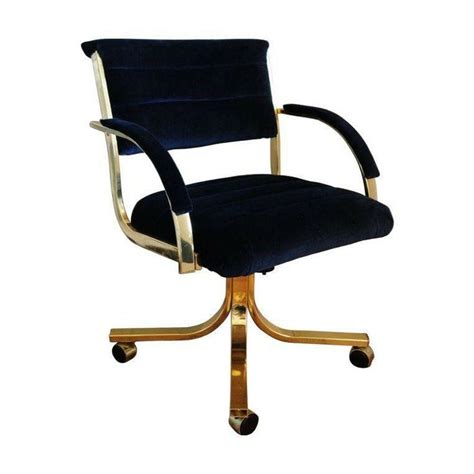 (+ model) free shipping 24. Navy Blue Velvet Brass Desk Chair | Chairs, Desks and Navy ...