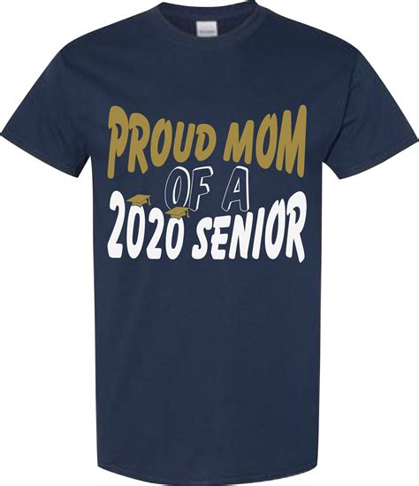 Proud Mom Of Senior Unisex T Shirt Navy