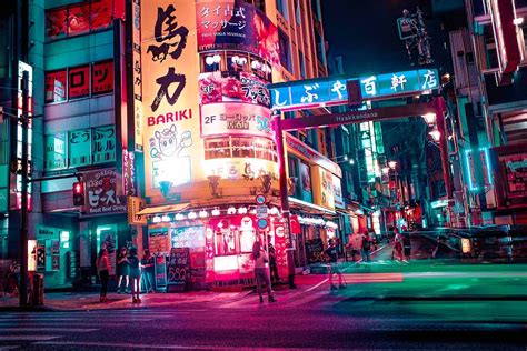 Tokyo Street City And Urban Hd Wallpaper Japan Lights Neon Night