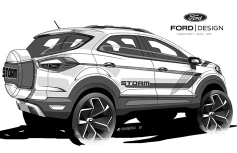 Ford Ecosport Storm On Behance Ford Ecosport Car Design Sketch