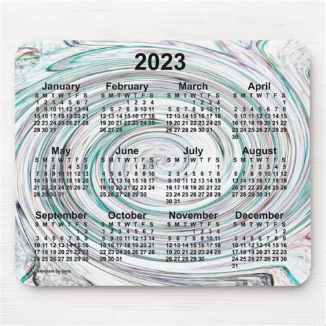 2023 Spiral Calendar By Janz Mouse Pad Zazzle