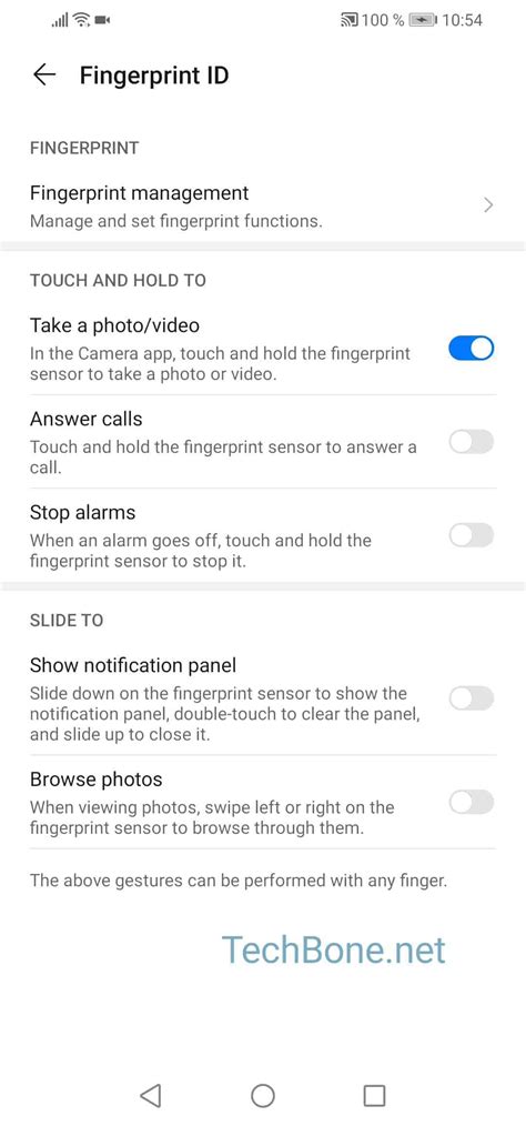 How To Set Fingerprint Unlock Huawei Manual Techbone