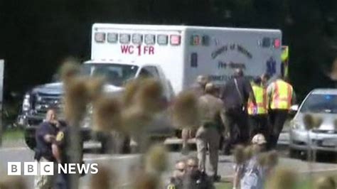 Virginia Shooting Suspect Taken By Ambulance Bbc News