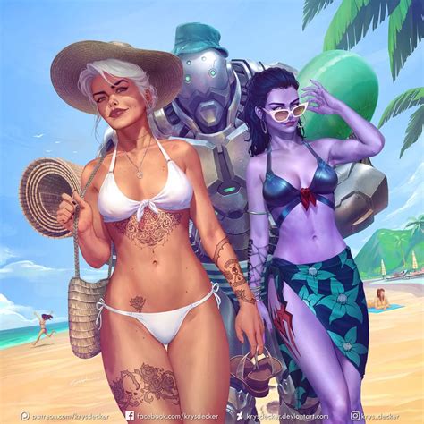Summer In Overwatch By Krysdecker On Deviantart Overwatch Personajes Personajes De Juegos Arte