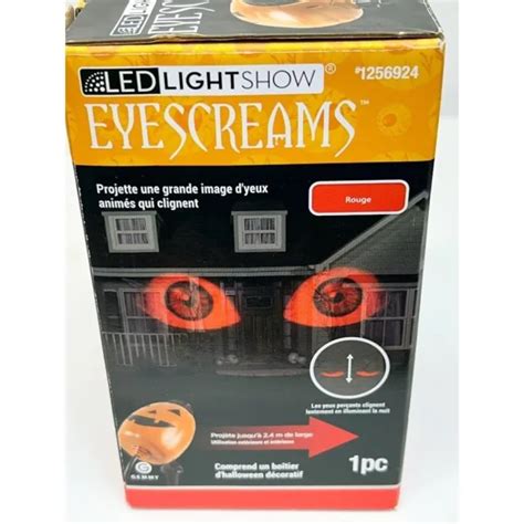 New Gemmy Eyescreams Halloween Blinking Eyes Light Show Projector Led