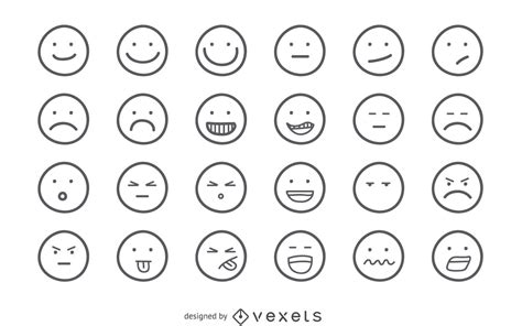 Emojis Drawings Outline