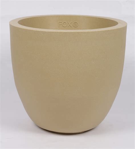 Buy Beige Polymer Cup Shaped Large Planter By Yuccabe Italia Online