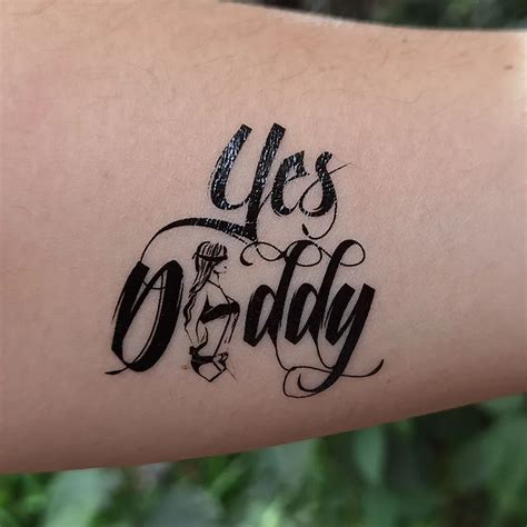 Yes Daddy Option 2 Cuckold Temporary Tattoo Fetish For Hotwife Cuckold Temporary Tattoos