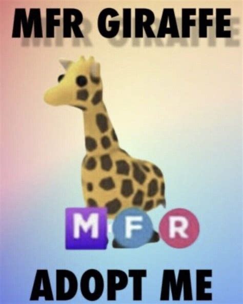 Adopt Me Mega Neon Mfr Giraffe Flyride Read Description Ebay