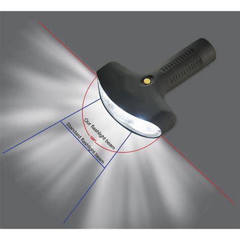 The 180 Degree Wide Beam Led Flashlight Hammacher Schlemmer
