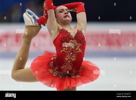 Figure Skater Alina Zagitova Of Russia Performs During The Ladies Free Skating Event At The