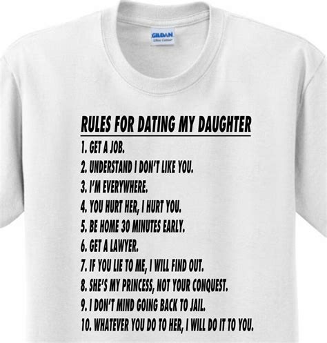 Trying to find awesome birthday gifts for dad is always a particularly challenging task, particularly because dads think they already have everything they need. Rules For Dating My Daughter Funny Fathers Day Dad Gift ...