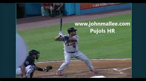 Albert Pujols Slow Motion Home Run Baseball Swing Hitting Mechanics
