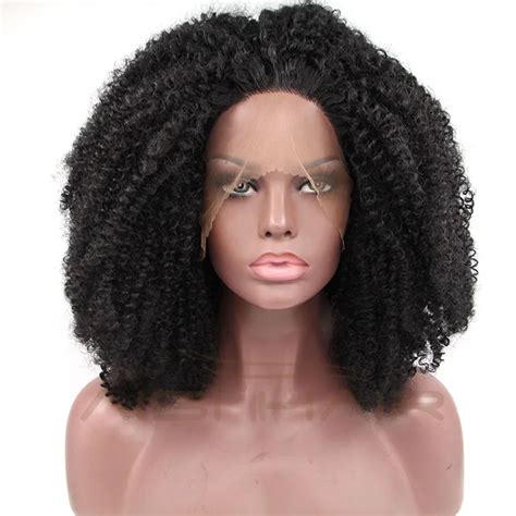 Aisi Hair Medium Long Afro Curly Synthetic Hair Wig Kinky Curly Lace