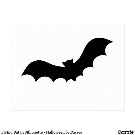 Flying Bat In Silhouette Halloween Postcard Zazzleca Halloween