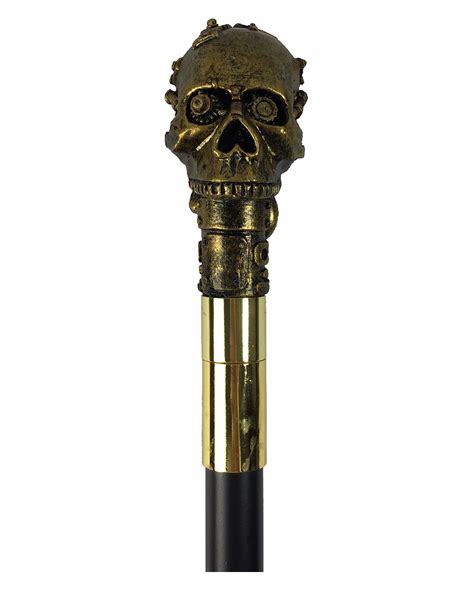 Walking Stick With Steampunk Skull To Order Horror
