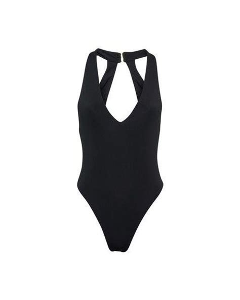 louisa ballou high sea one piece swimsuit in black lyst