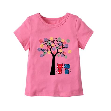 Summer Girls T Shirts Tops For Kids Tee Shirts Children Clothing