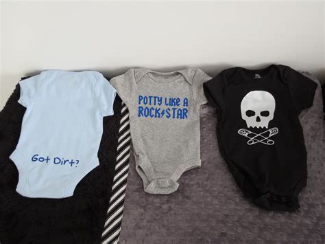 Onesies I Have Made With My Silhouette Cameo For Our Baby Boy Cameo