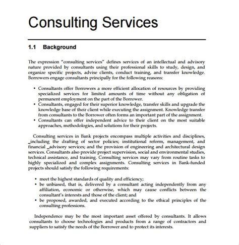 Business consultants can use this free, professionally designed proposal template to quickly and easily pitch their consulting services. FREE 11+ Sample Consultant Proposals in PDF | MS Word ...