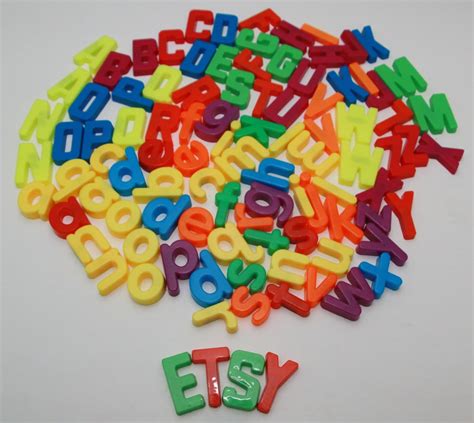 99 Plastic Magnetic Letters Alphabet Capital And By Fabfrugalfinds
