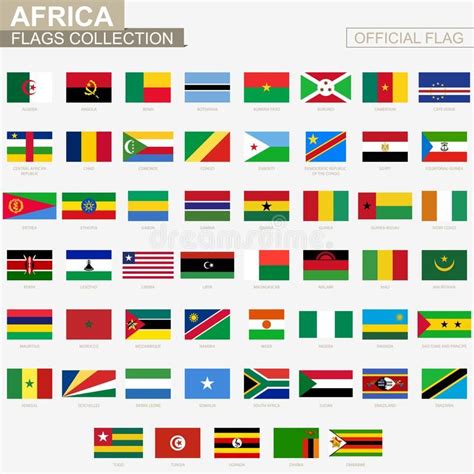 Bandera nacional de países africanos, colección oficial de las banderas