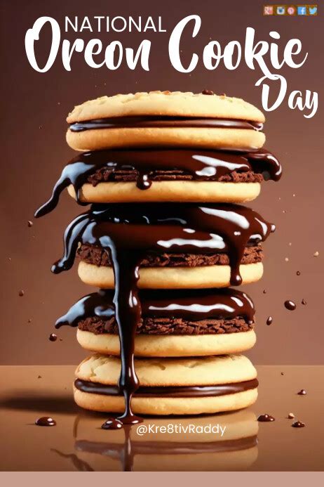 National Oreo Cookie Day Template Postermywall