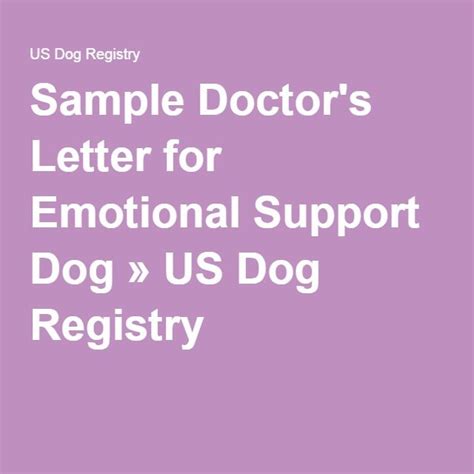 The main purpose of emotional support animals. Sample Doctor's Letter for Emotional Support Dog | Support ...