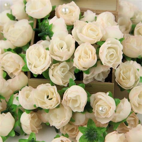10x 50x 100x 500x rose artificial silk flower head party wedding halloween decor ebay