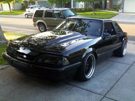Black Foxbody Mustang Notch With Stance Notchback Mustang Fox Body