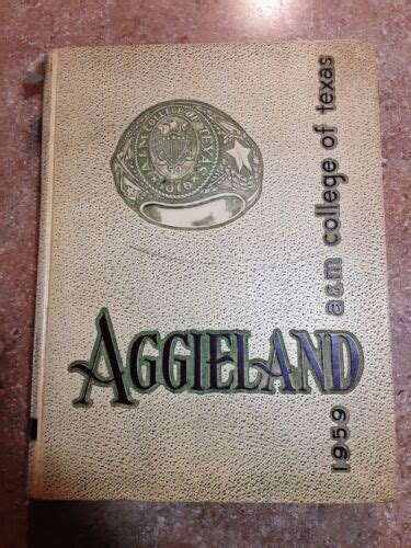 Vintage Aggieland Aggies 1959 Texas Aandm University College Yearbook
