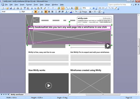 Wirify Export Your Wireframes To Visio And Svg Using Wirify Pro