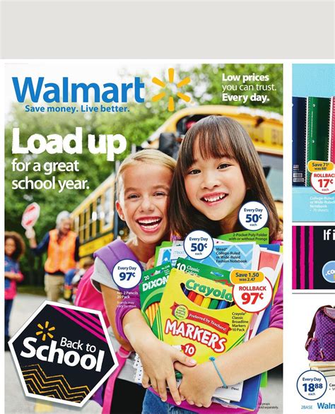 Walmart Weekly Ad Preview 7/31 - 8/15 school Supplies ...