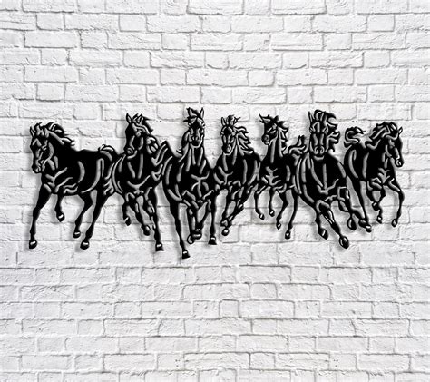 Horses Metal Wall Art Bedroom Wall Decor Metal Wall Decor Wall Etsy