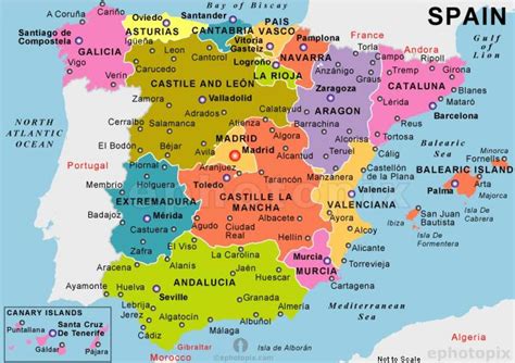 Un Mapa De España El Mejor Mapa De España El Sur De Europa Europa