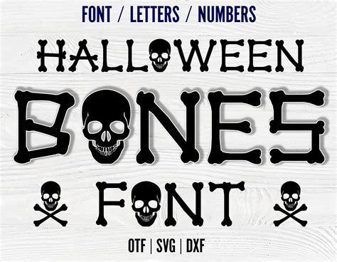 Bones Font Otf Bones Letters Svg Halloween Alphabet Svg Etsy México